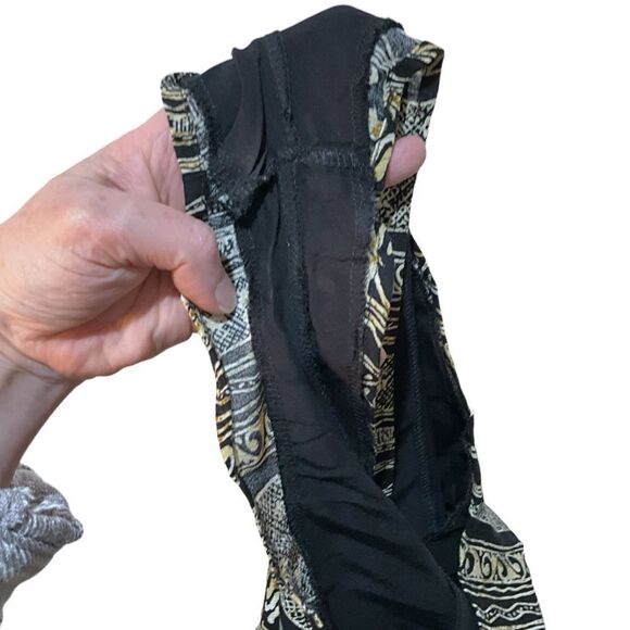 HONEY PUNCH Shorts Romper Black and Browns Deep Sexy V-Neck Size S - Picture 14 of 16